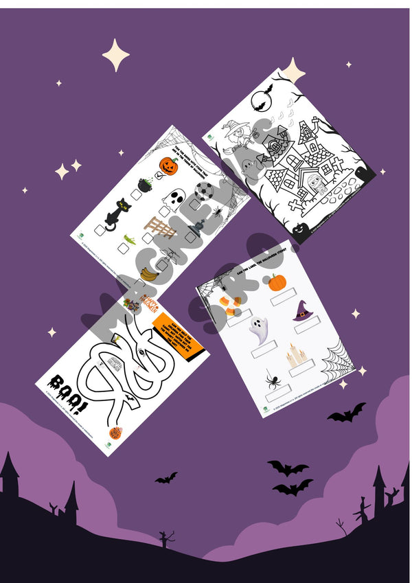 Pre-school halloween activities 5pcs